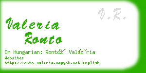 valeria ronto business card